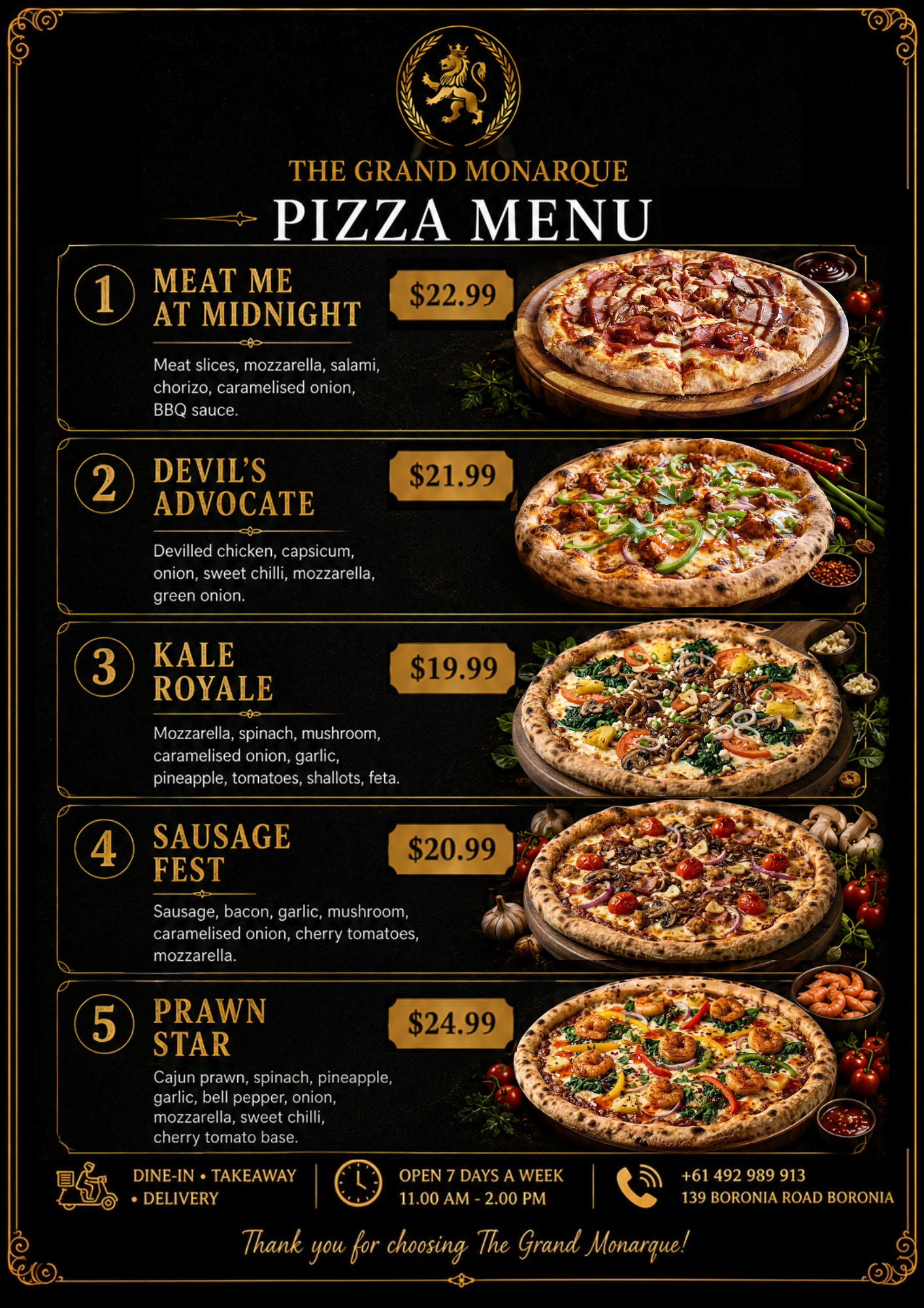 Grand Monarque Deals Menu - page 3